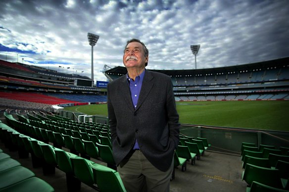 Barassi at the MCG in 2003 to mark the ground’s 150th birthday.