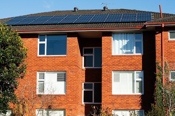 The NSW government grant covered almost half the cost of the solar panels, which have slashed residents’ electricity bills.