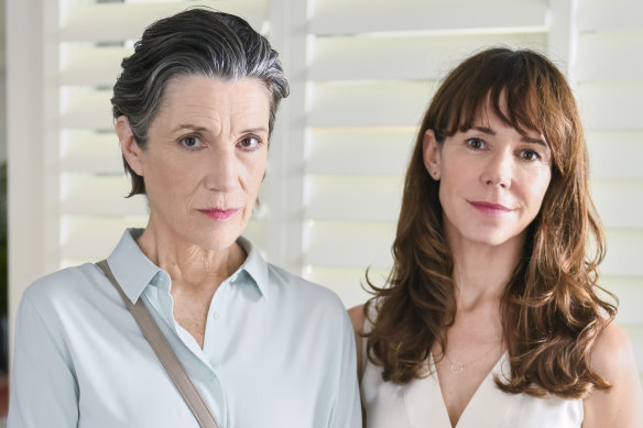Harriet Walter (left) and Frances O’Connor in The End, a drama made possible at least in part by Foxtel’s Australian drama obligations.