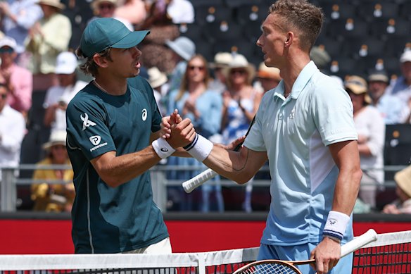 Alex de Minaur lost to Jiri Lehecka at Queen’s.