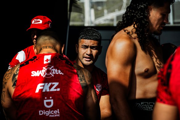 Isaiya Katoa was restricted to light duties at training on Tuesday.
