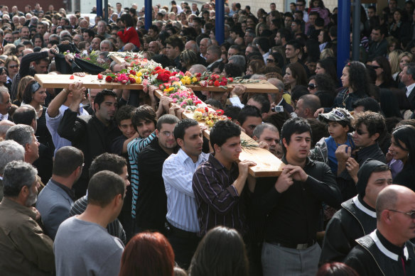 Australian Maronite Christians marking Good Friday in Thornbury, Melbourne.