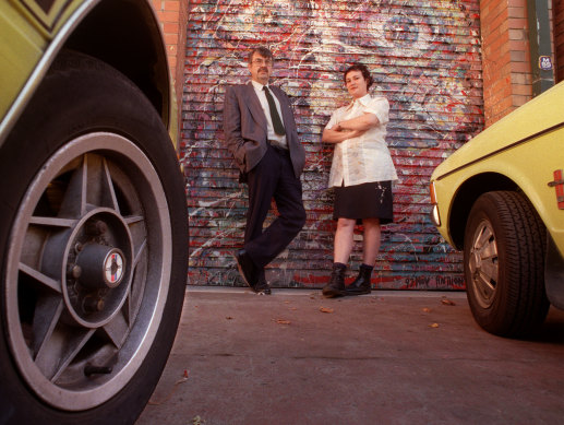 Playwright Jack Hibberd and director Peita Collard, 1999.