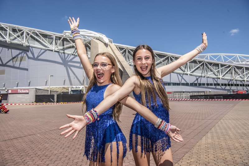 Taylor Swift fans at Accor Stadium, Sydney.