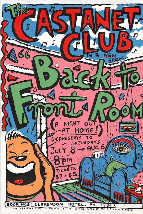 Michael Bell’s poster for the Back to Front Show, 1983.
