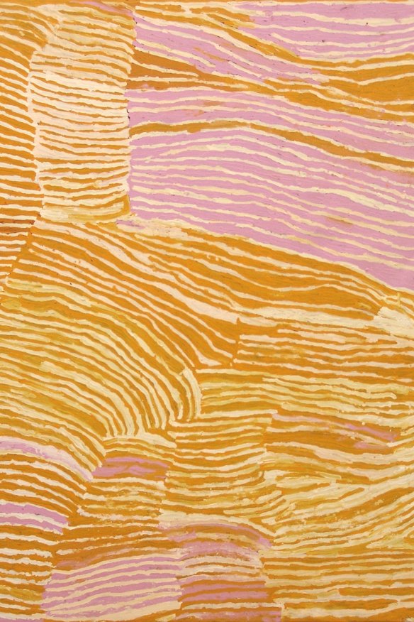 Makinti Napanangka, Untitled (Rockhole Site of Lululnga), 2001(detail)