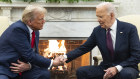 President Joe Biden meets with President-elect Donald Trump in the Oval Office of the White House.