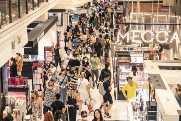 Myer boss John King said cosmetics, fragrances and fashion have sold well despite the difficult economic environment.