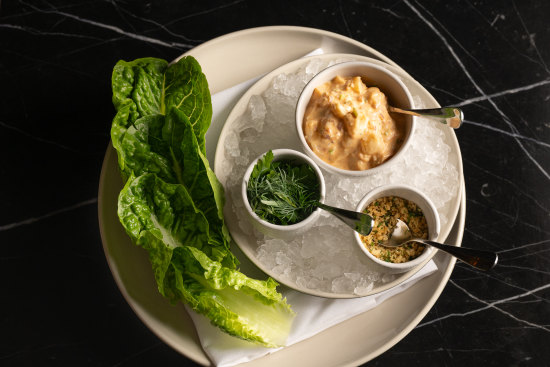 Poached tiger prawn cocktail at Brasserie 1930.
