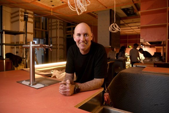 Michael Fox, the chef at the new Barbie-pink-hued Hemmes venue, JAM.