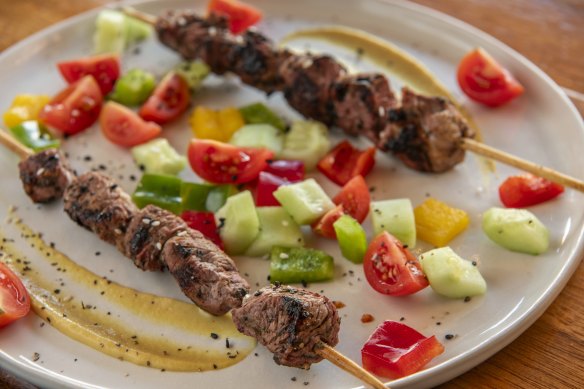 Lamb skewers. 