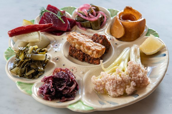 The house pickles at Flora. 