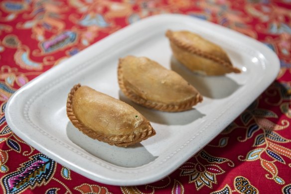 Vegetable curry puffs.