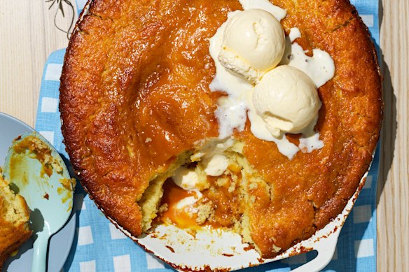 Golden syrup pudding.