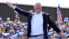 Minnesota governor Tim Walz campaigns in Eau Claire, Wisconsin.