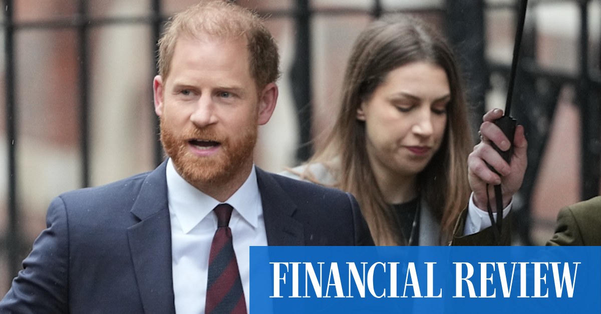 afr.com - Brian Melley - Prince Harry loses privacy lawsuit against Daily Mail publisher