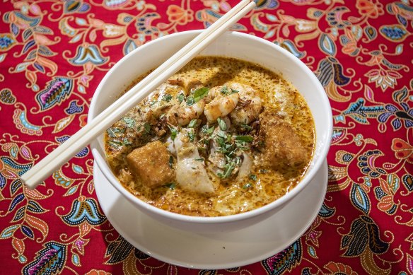 Go-to dish: Laksa Singapura with prawn and chicken, $27.80.