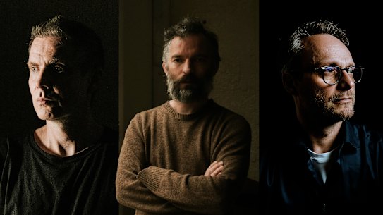 Jónsi, Kjartan Sveinsson and Georg Hólm of Sigur Rós.