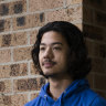 Trent Foo, a 23-year-old actor, at his rental in Sydney’s Glebe.
