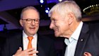 Prime Minister Anthony Albanese and businessman Kerry Stokes during the West Australian Leadership Matters Breakfast in Perth.