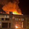 The fire in Spotswood on Tuesday morning.