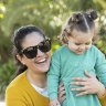 Moonee Ponds local Haylin Nunez and her 18-month-old daughter Cecilia Nunez enjoy a morning out at Queens Park.