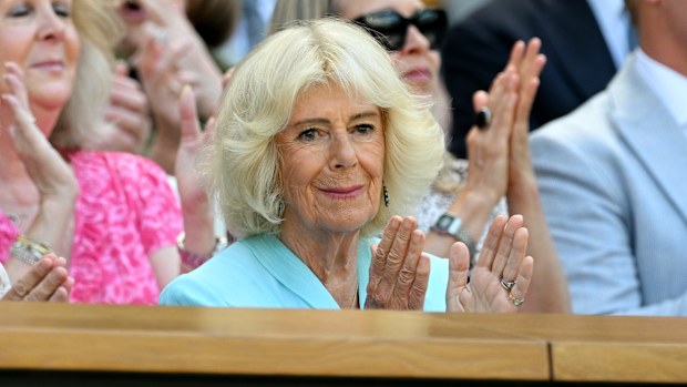 Queen Camilla is seen attending in the Royal Box.