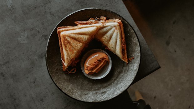  Jaffles are filled with kimchi and bolognese.