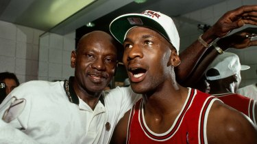 Michael Jordan, right, with his father James Jordan, left, who was killed at the height of his son's fame. 