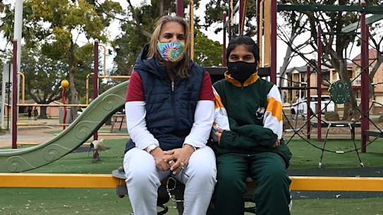 Meenu Monga and son Matthew are both hopeful face-to-face learning will resume soon. 