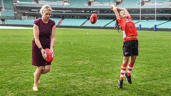 Former federal sports minister Bridget McKenzie (left) has come under fire for handing over sporting grants in marginal seats.