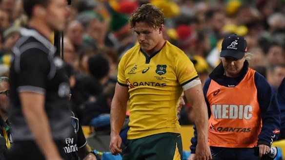 Ruled out: Michael Hooper's absence is a huge blow to the Wallabies.