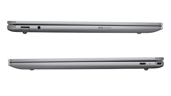 The Omnibook has a little hinge you need to push down to access the USB-A port, which is annoying but ensures the bulky port doesn’t ruin the slim aesthetic.