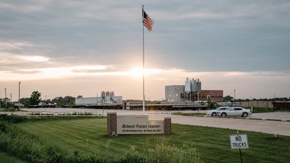 The Midwest Precast Concrete plant in Mount Pleasant, scene of the immigration raid.