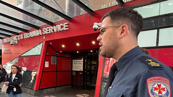 Ambulance Victoria CEO Jordan Emery on Thursday afternoon.