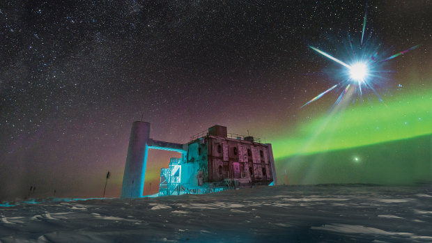 The IceCube Lab at the South Pole is part of the search.