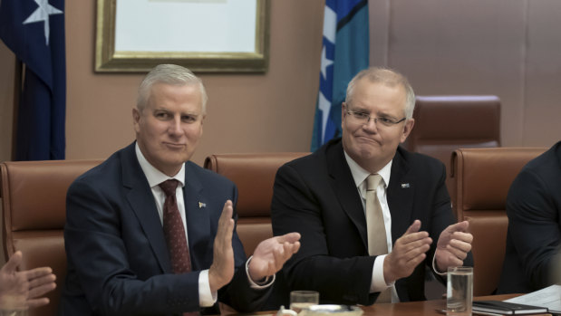 Deputy Prime Minister Michael McCormack and his Nationals colleagues want to see Prime Minister Scott Morrison's government roll out the cashless welfare card. 