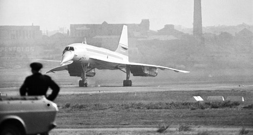 Concorde touches down for the first time in Sydney in June 1972.