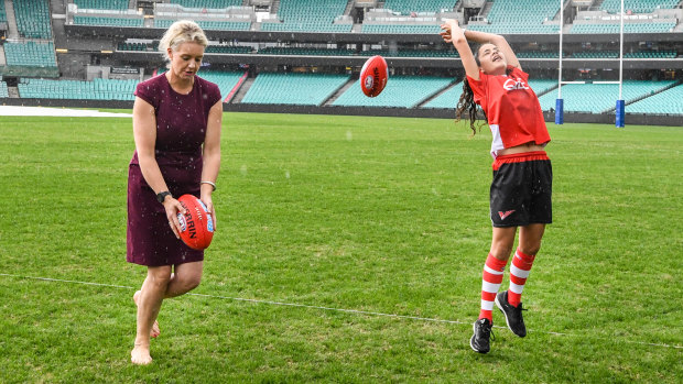 Former federal sports minister Bridget McKenzie (left) has come under fire for handing over sporting grants in marginal seats.