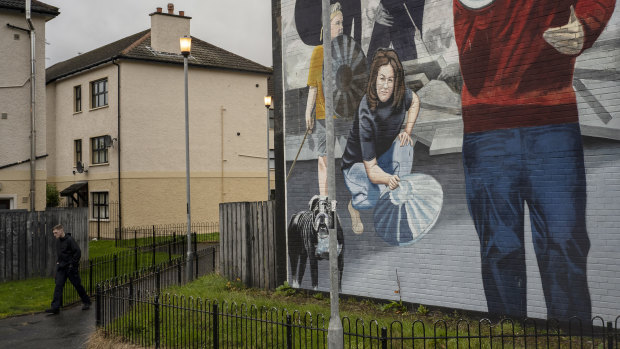 Republican murals depicting The Troubles, in the Bogside area of Derry.