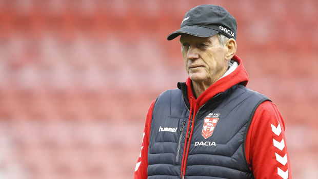 New colours: Wayne Bennett coaching England ... he's about to be the new coach of South Sydney.
