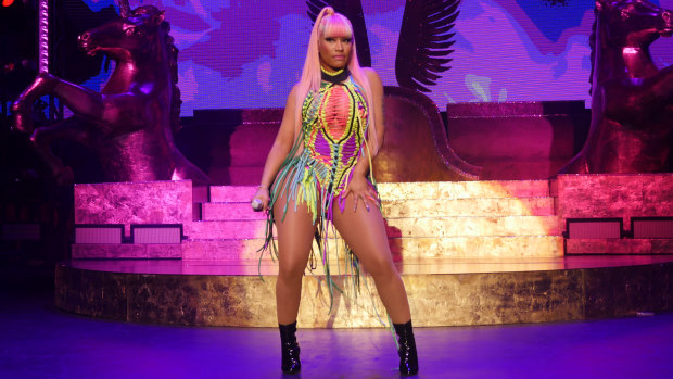 Nicki Minaj showed off her famous curves on the FOMO tour.
