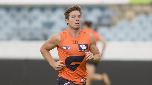 Back in the game: The Giants are willing to take a risk on Toby Greene to face Richmond.