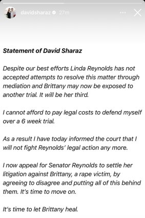 The statement released by David Sharaz during Tuesday’s urgent hearing.