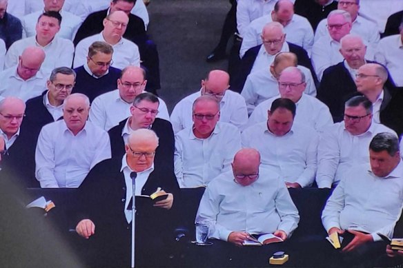 Plymouth Brethren Christian Church leader Bruce Hales preaches in the United States.