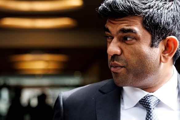 Sharangan Maheswaran outside the ICAC on Tuesday.