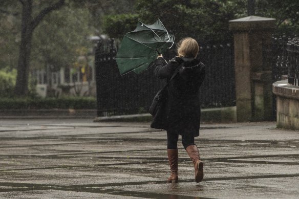 A dangerous day to be an umbrella.