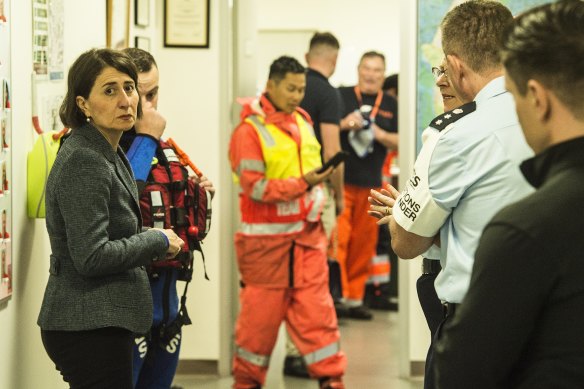 NSW Premier Gladys Berejiklian provides an update with the SES on flooding and storm conditions across the state. 