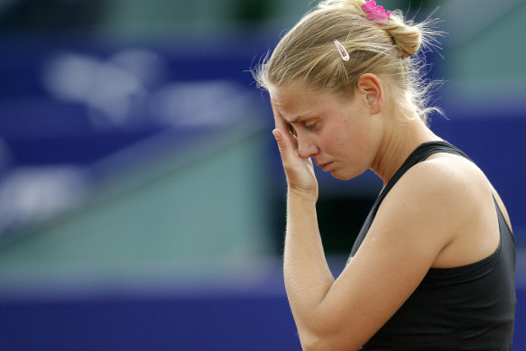 Jelena Dokic during a match in 2009. 