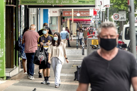 Mask wearing has increased around Sydney. 